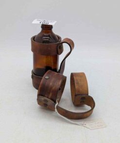 Leather belt beer bottle holders