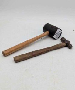Small ball peen hammer and rubber mallet