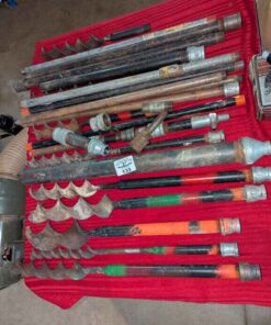 Earth Augers, extension rods and connection adaptors