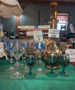 Stemware and Decanter with gold overlay