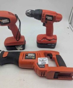 Black and Decker Cordless flashlight, drill and reciprocating saw - no charger