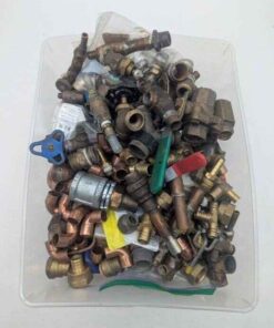 Copper, brass and assorted fittings & Shut off valves
