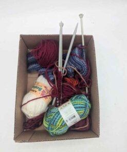 Knitting yarn, unfinished project