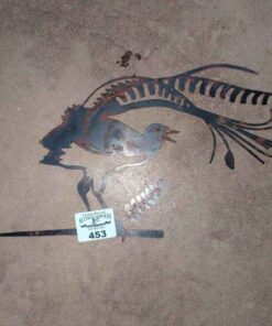Metal Australian lyrebird silhouette