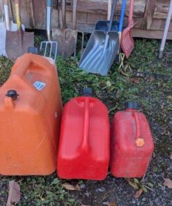Trio of portable fuel containers