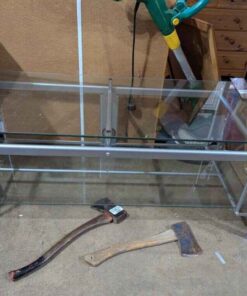Glass top coffee table with glass bottom tier