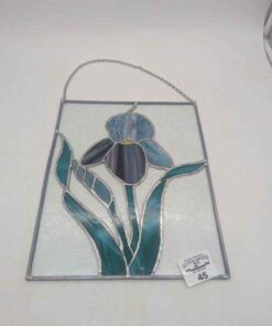 Iris Stained glass panel