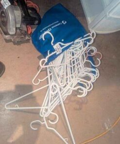Assorted White Plastic hangers