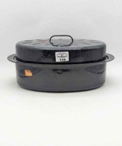 Black Speckled Enamelware Roasting pan