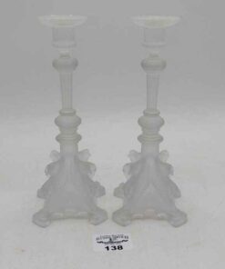 Frosted Candle stick holders