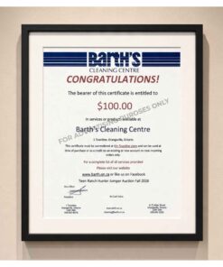 BARTH'S CLEANING CENTER GIFT CERTIFICATE