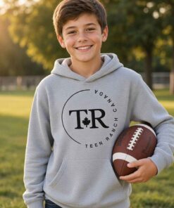 TR HOODIE GREY YOUTH LARGE
